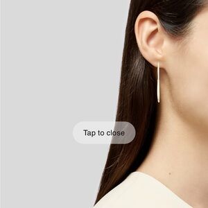 Jennifer Meyer 14K Medium Hoops with Ruby